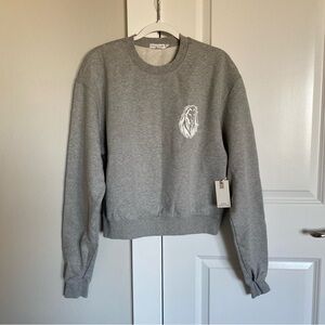 NWT Good American 100% Cotton Zodiac Astrology Casual Comfy Crewneck Sweatshirt